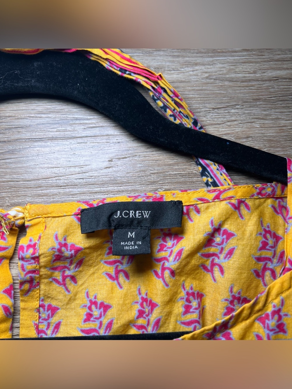 J. CREW Dolman Sleeve Mini Dress in Sunny Block Print Rich Saffron Colorway - Picture 3 of 8